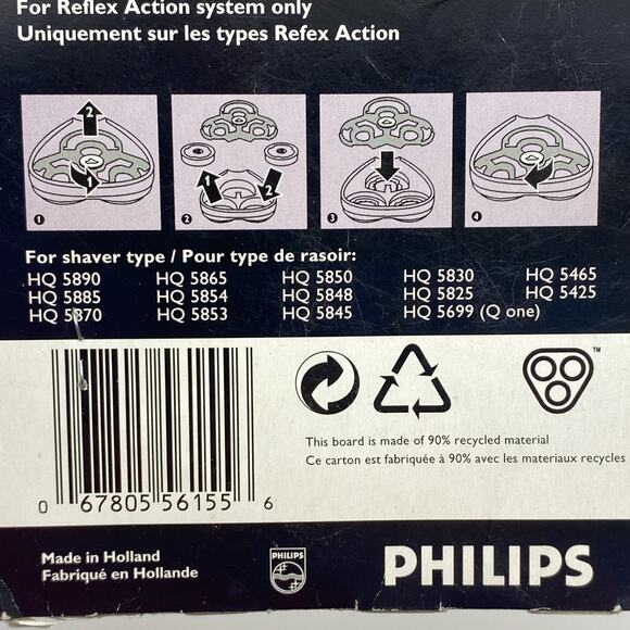 New Philishave Reflex Action System‎ Only Round Replacement Shaver Cutters Combs - Picture 3 of 3
